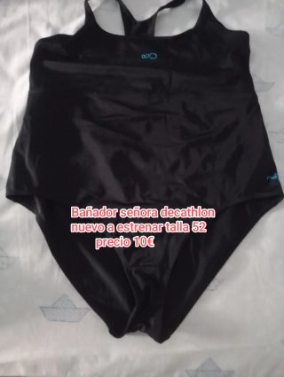Bañador Decathlon Mujer Talla 52 Negro
