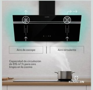 Campana de cocina decorativa negra