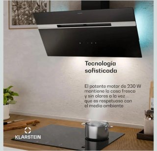 Campana de cocina decorativa negra
