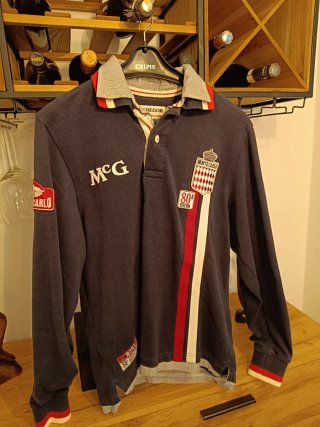 Polo McGregor Manga Larga Hombre Azul