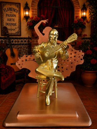 Figura Dorada Paco de Lucía Guitarra