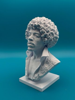 Busto Jimi Hendrix 3D 25cm