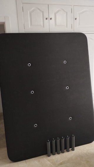 Base tapizada 150x190 gris