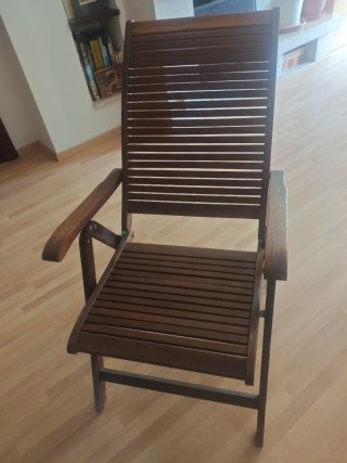 2 Tumbonas de madera teka con colchonetas