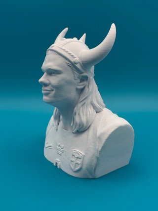 Busto Haaland 3D plastica 18cm