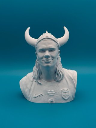 Busto Haaland 3D plastica 18cm