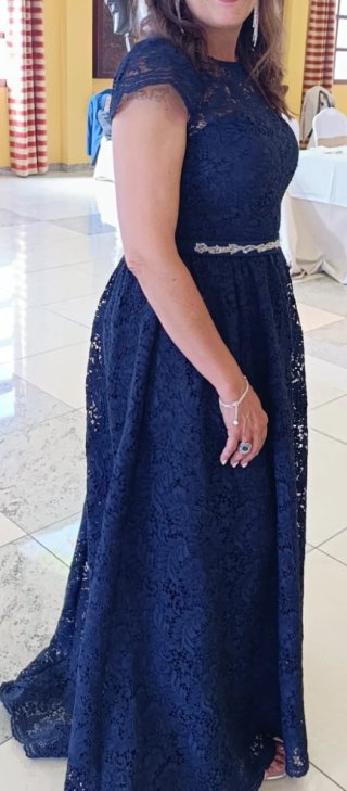 Vestido de fiesta azul marino