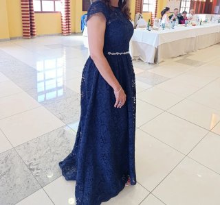 Vestido de fiesta azul marino