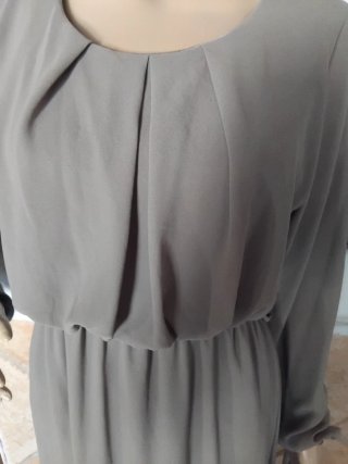Vestido largo gris