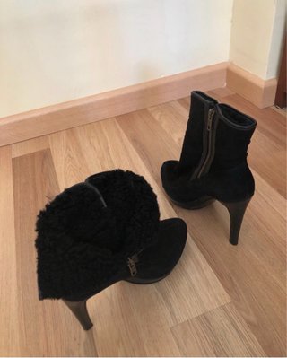 Botines Tacón Ante Lola Cruz Hebillas Talla 38