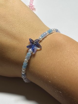 Set 3 Pulseras Pastel Estrella Hechas a Mano