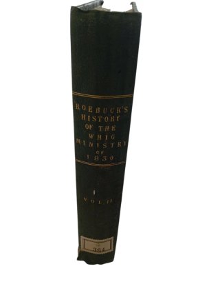 Libro antiguo 1852 History of the Whig Ministry