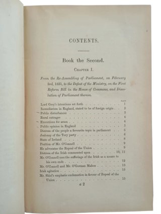 Libro antiguo 1852 History of the Whig Ministry