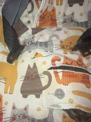 Saco para silla de paseo con estampado gatitos