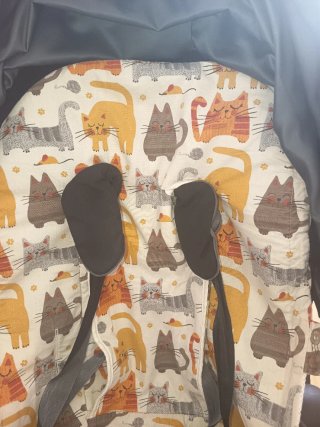Saco para silla de paseo con estampado gatitos