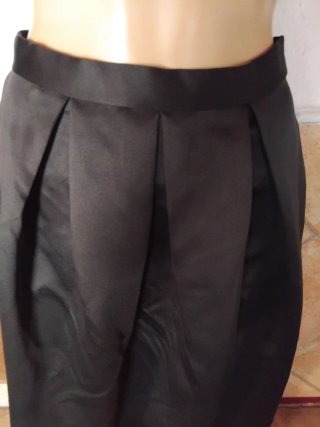 Falda negra plisada
