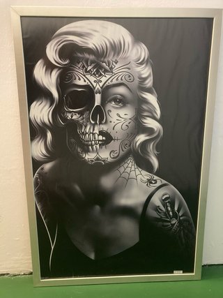 Cuadro Marilyn estilo calavera mexicana