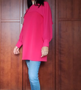 Camisa o mini vestido Zara rosa