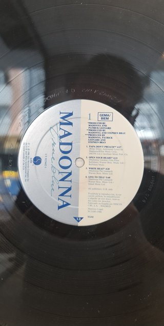 Madonna True Blue LP Vinilo