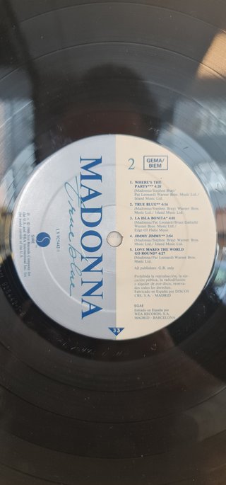 Madonna True Blue LP Vinilo