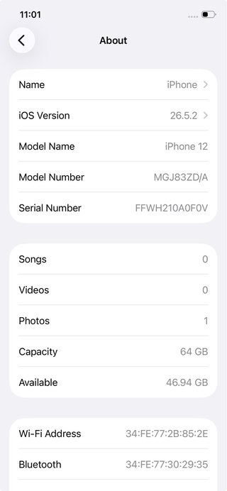 iPhone 12 64GB Blu Batteria 100%