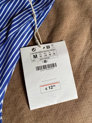 Top rayas azul y blanco Stradivarius Talla M