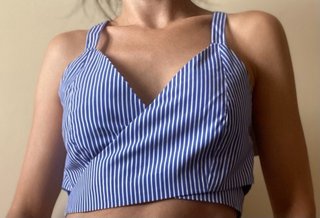 Top rayas azul y blanco Stradivarius Talla M
