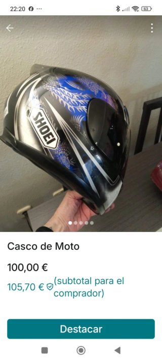 Casco Shoei XR1000 Negro/Plata