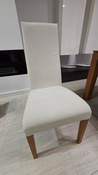 Mesa Comedor Cerezo + 4 Sillas Tapizadas