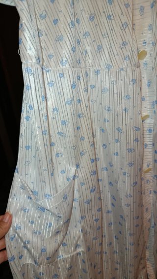 Camisón señora blanco y azul