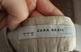 Falda mini Zara Basic beige