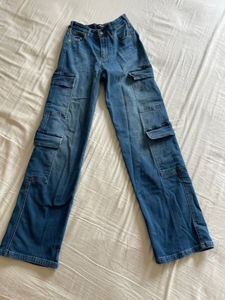Jeans Cargo Matcha Azul