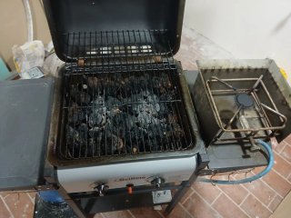 Barbecue Grillino Usato con Bombola Blu