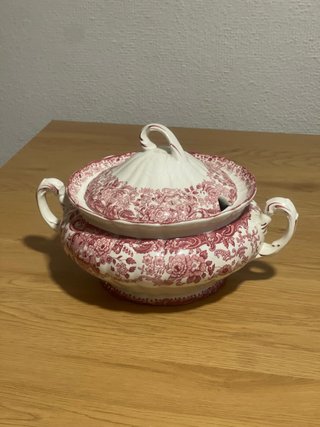 Antigua Sopera La Cartuja Serie Rosa