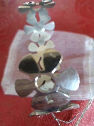 Pulsera Acero y Oro 18k Flores