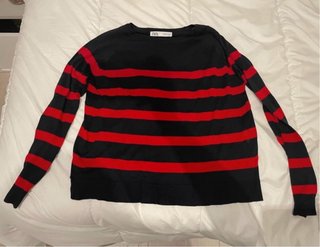 Jersey Zara rayas azul y rojo