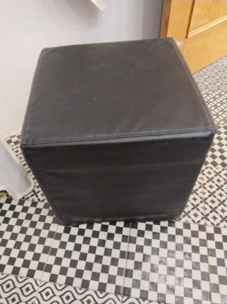 Puff Polipiel Nero Ikea