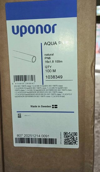 Tubería Uponor agua