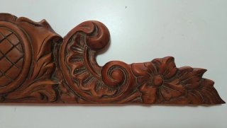 Remate tallado madera floral