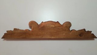Remate tallado madera floral