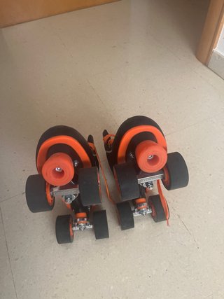 Patines 4 Ruedas Negros y Naranja