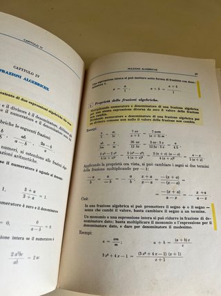Libro datato Algebra per la scuola media