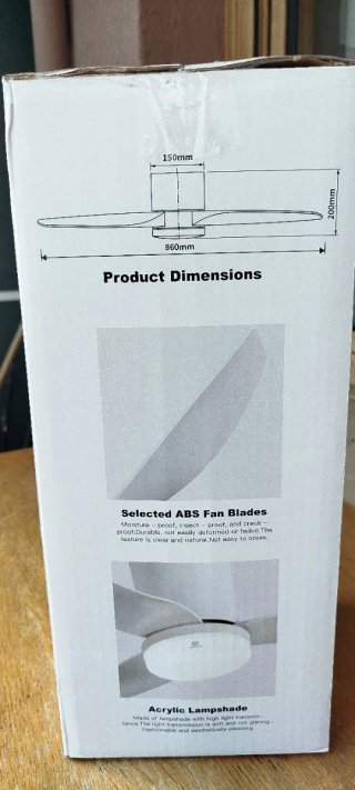 Ventilador de Techo WOOX 86cm DC Blanco
