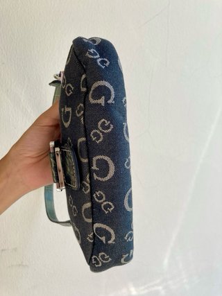 Vintage Guess bag leather cowboy y2k blue silver