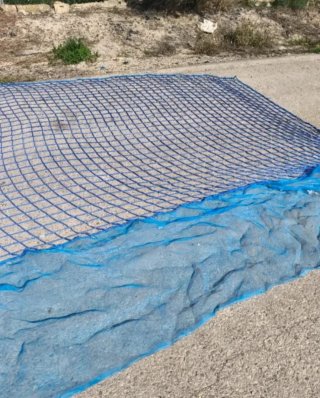 Red de seguridad obra 3,2x10m azul
