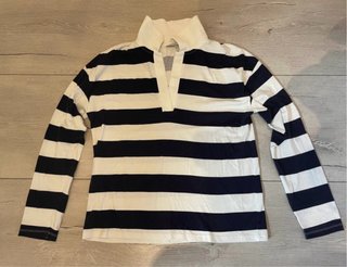 Camiseta Polo Rayas Azul y Blanco