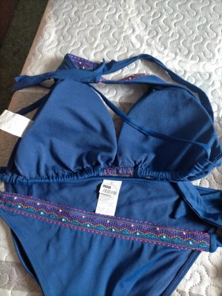Bikinis Talla Única Azul y Multicolor