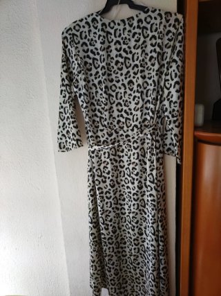 Vestido Zara Estilo Pareo Satin Animal Print Talla
