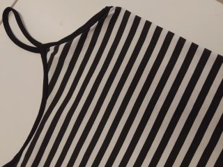 Camiseta tirantes rayas negra y blanca Talla XS