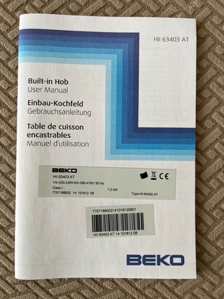 Placa Inducción Beko 3 Zonas